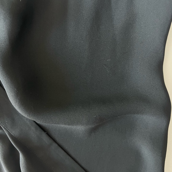 Parker nellie 100% silk draped front black tank top Size S - Picture 5 of 9